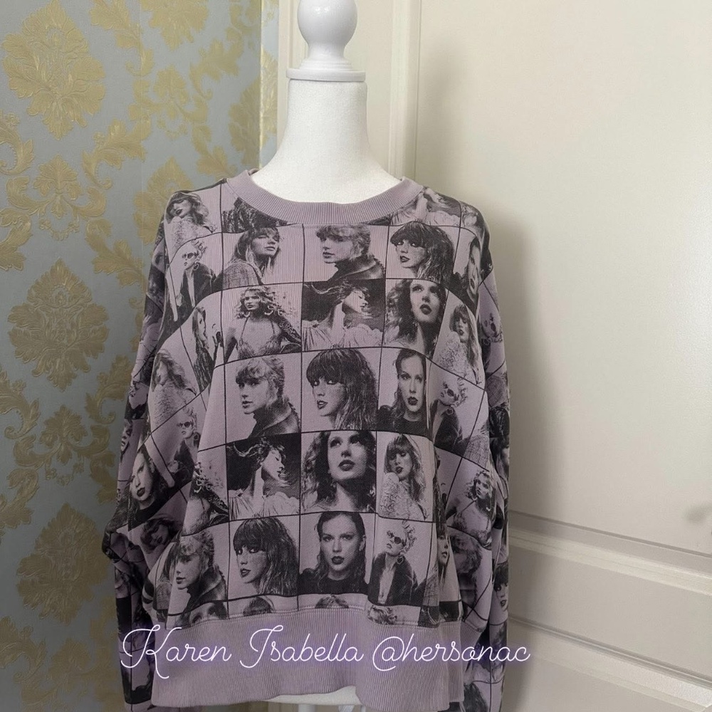 Taylor Swift Eras Purple Crop Sweater